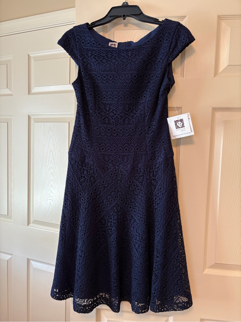 NWT Anne Klein Navy Lace Dress